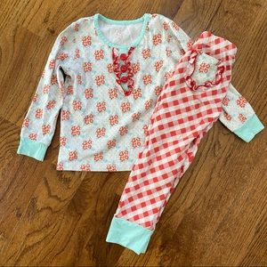 Shrimp and Grits pajamas size XS (2T-3T)
